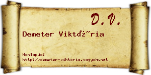 Demeter Viktória névjegykártya